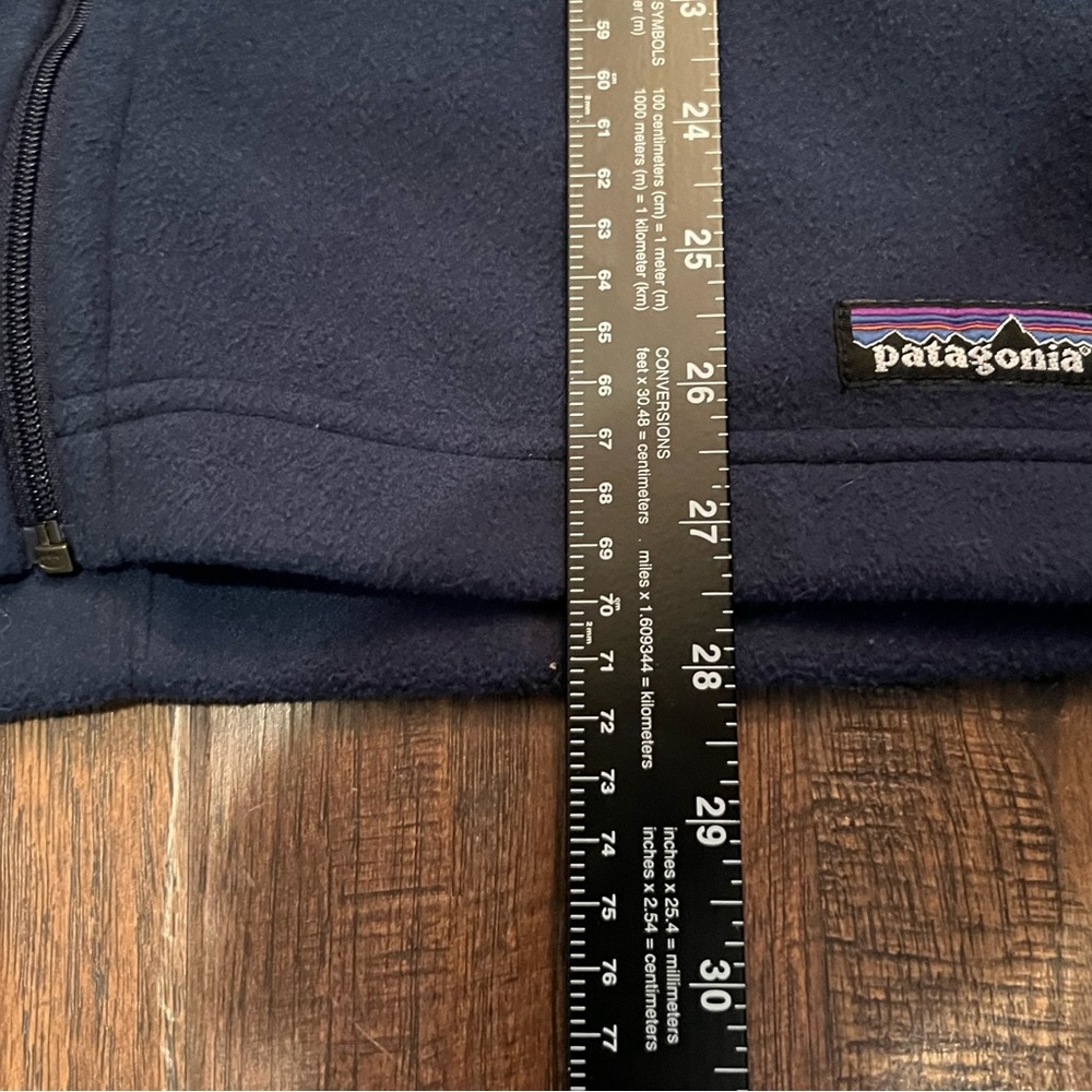 Patagonia Synchilla Full Zip Fleece Large Jacket Navy W/ Keeneland Embroidery - Picture 6 of 7